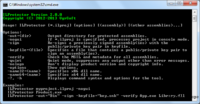 ILProtector Command-Line mode